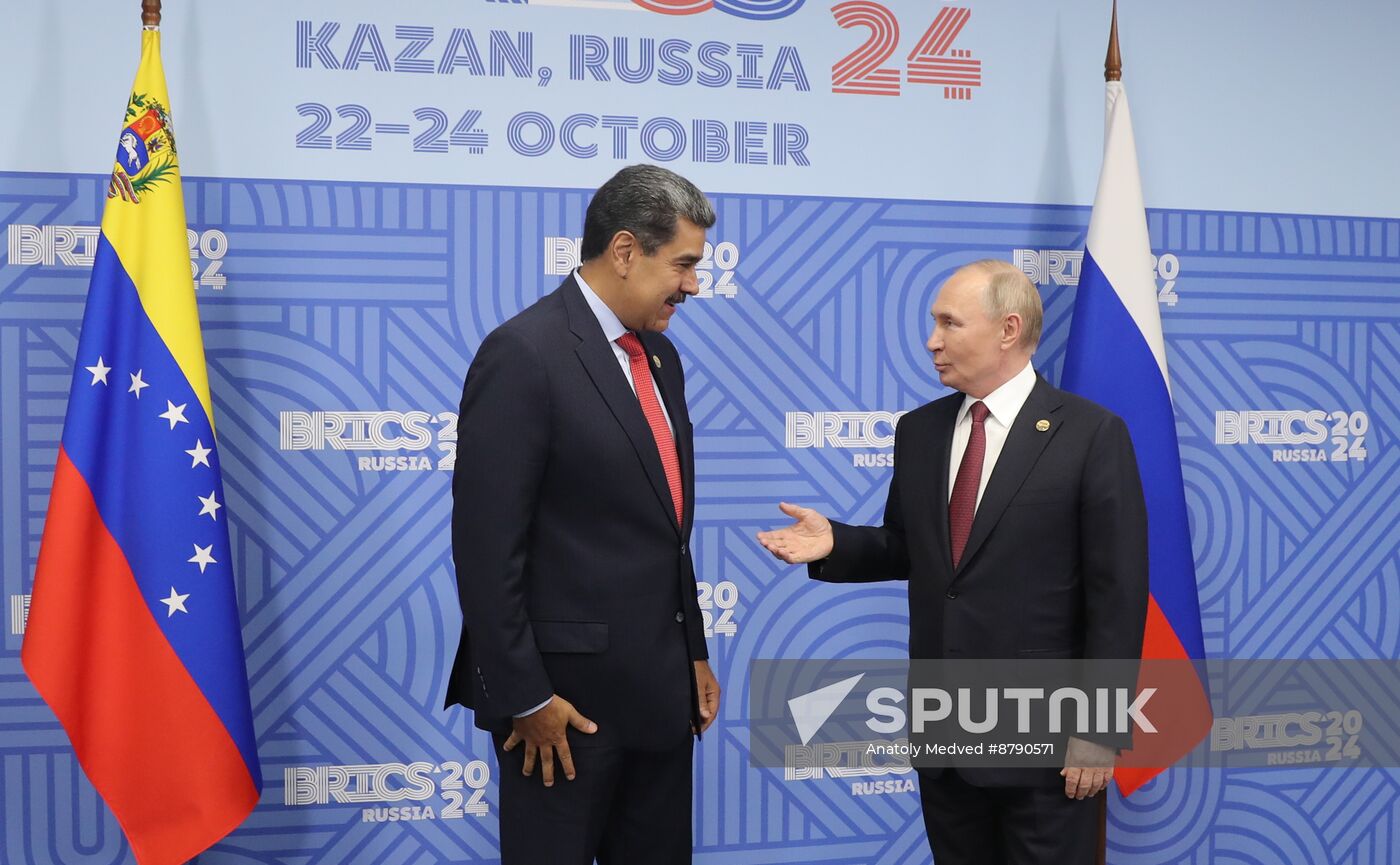 16th BRICS Summit. President of Russia Vladimir Putin meets with President of Venezuela Nicolas Maduro