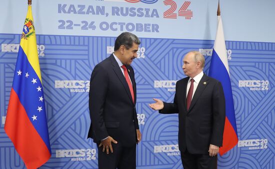 16th BRICS Summit. President of Russia Vladimir Putin meets with President of Venezuela Nicolas Maduro