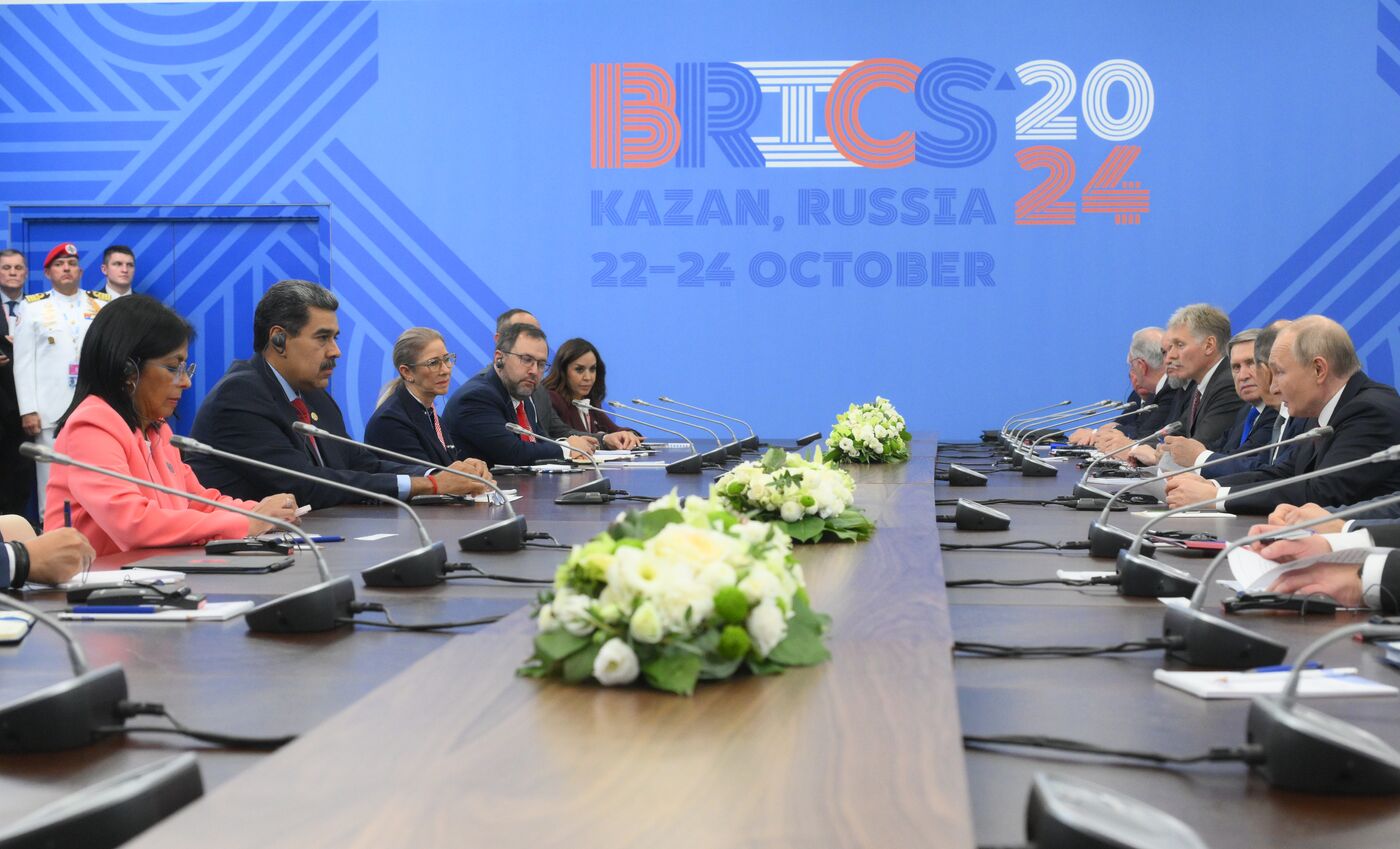 16th BRICS Summit. President of Russia Vladimir Putin meets with President of Venezuela Nicolas Maduro