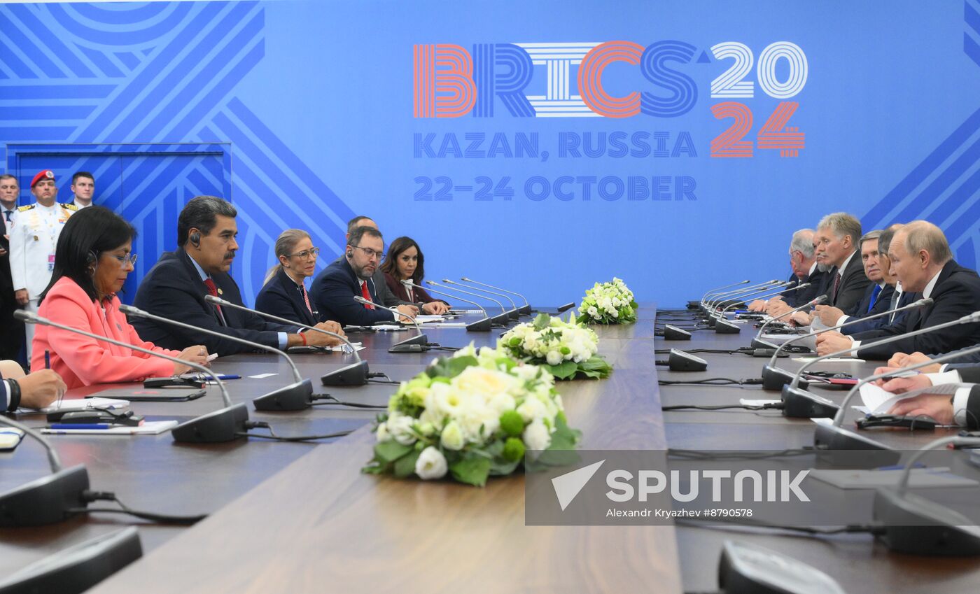 16th BRICS Summit. President of Russia Vladimir Putin meets with President of Venezuela Nicolas Maduro