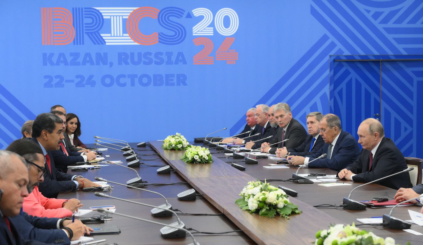 16th BRICS Summit. President of Russia Vladimir Putin meets with President of Venezuela Nicolas Maduro