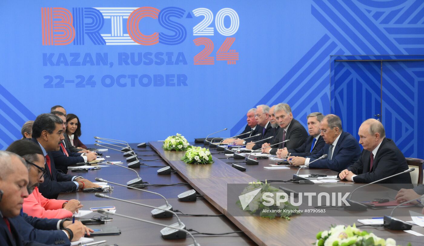 16th BRICS Summit. President of Russia Vladimir Putin meets with President of Venezuela Nicolas Maduro