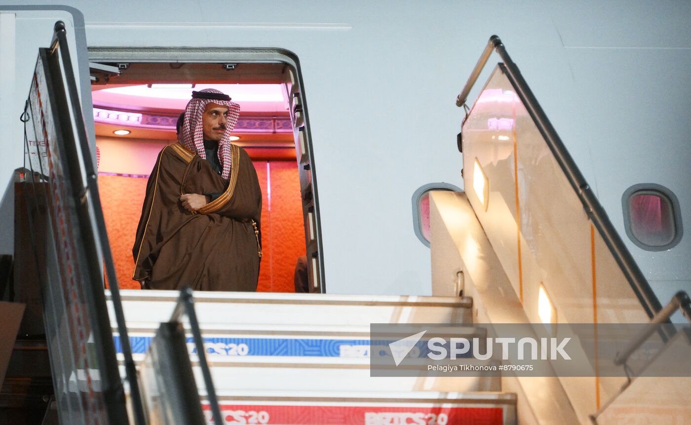16th BRICS Summit. Foreign Minister of Saudi Arabia Faisal bin Farhan Al Saud arrives in Kazan