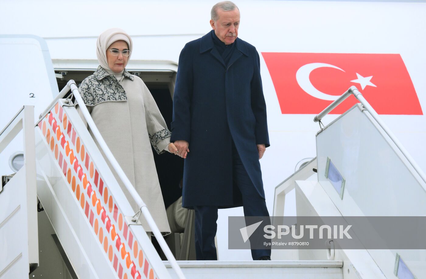 16th BRICS Summit. President of Turkiye Recep Tayyip Erdogan arrives in Kazan