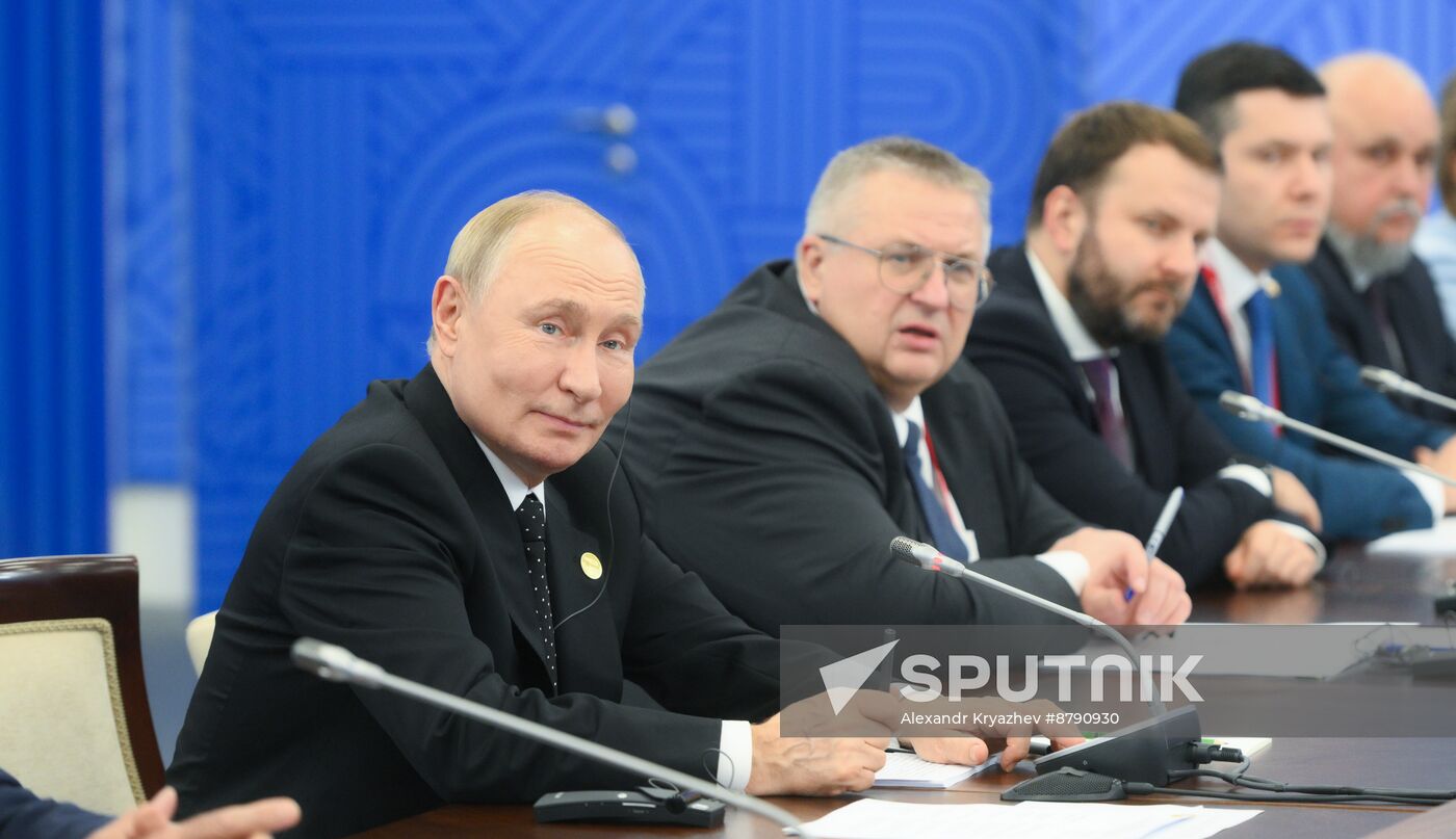 16th BRICS Summit. President of Russia Vladimir Putin meets with Prime Minister of Ethiopia Abiy Ahmed