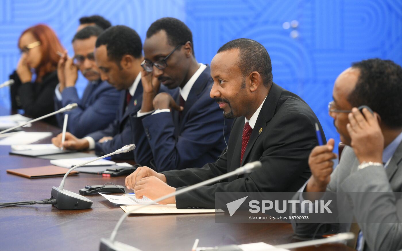 16th BRICS Summit. President of Russia Vladimir Putin meets with Prime Minister of Ethiopia Abiy Ahmed