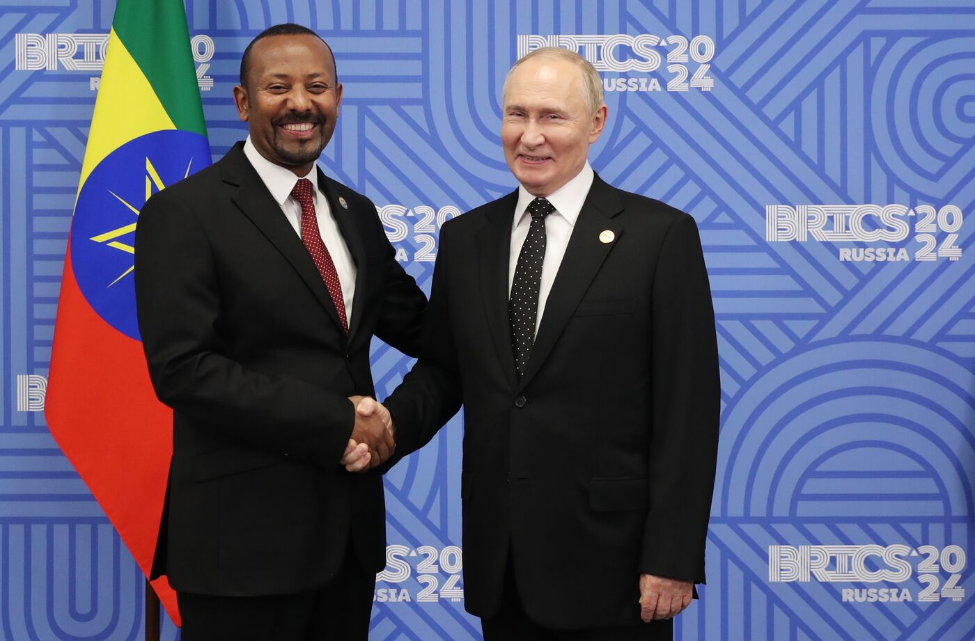 16th BRICS Summit. President of Russia Vladimir Putin meets with Prime Minister of Ethiopia Abiy Ahmed