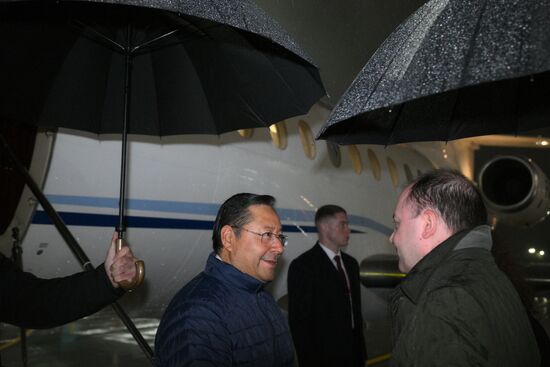 16th BRICS Summit. President of Bolivia Luis Alberto Arce Catacora arrives in Kazan