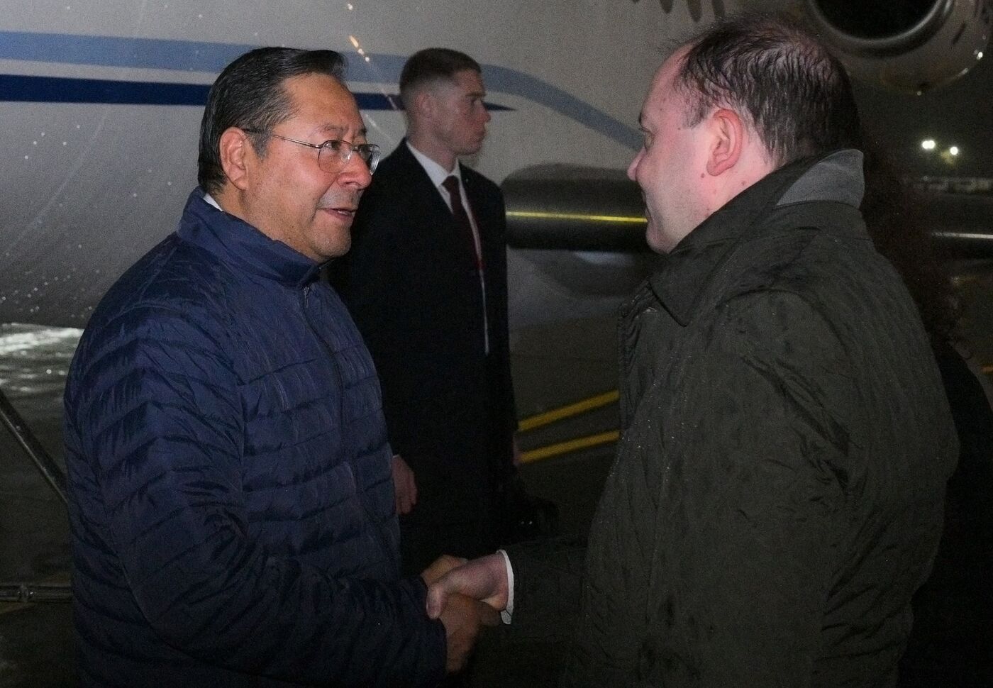 16th BRICS Summit. President of Bolivia Luis Alberto Arce Catacora arrives in Kazan