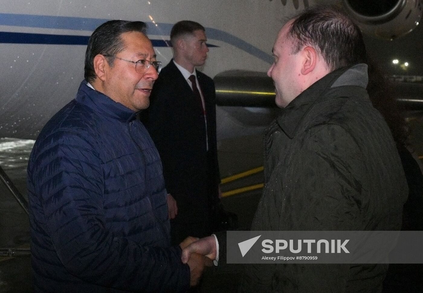 16th BRICS Summit. President of Bolivia Luis Alberto Arce Catacora arrives in Kazan