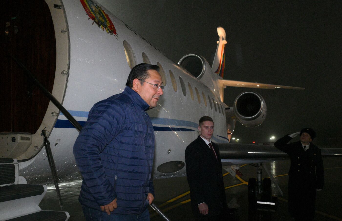 16th BRICS Summit. President of Bolivia Luis Alberto Arce Catacora arrives in Kazan