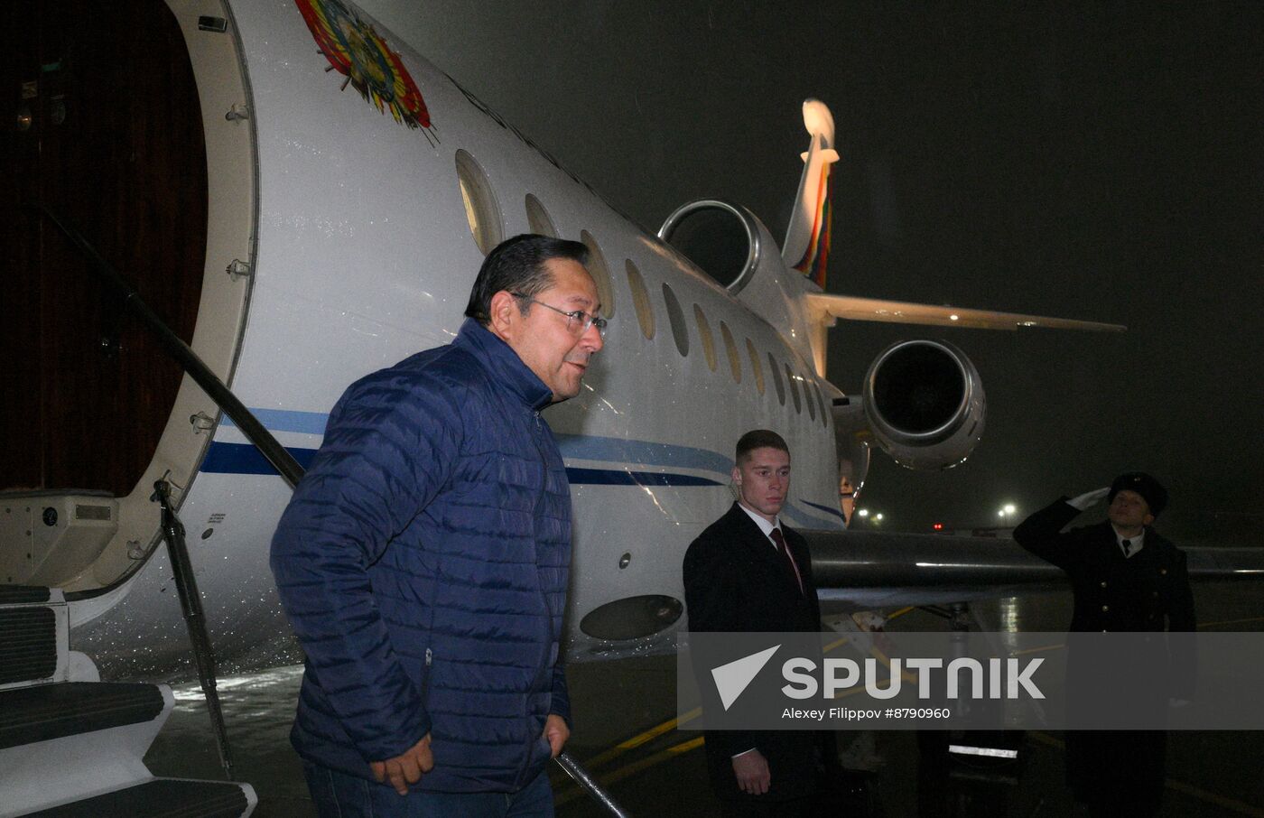 16th BRICS Summit. President of Bolivia Luis Alberto Arce Catacora arrives in Kazan