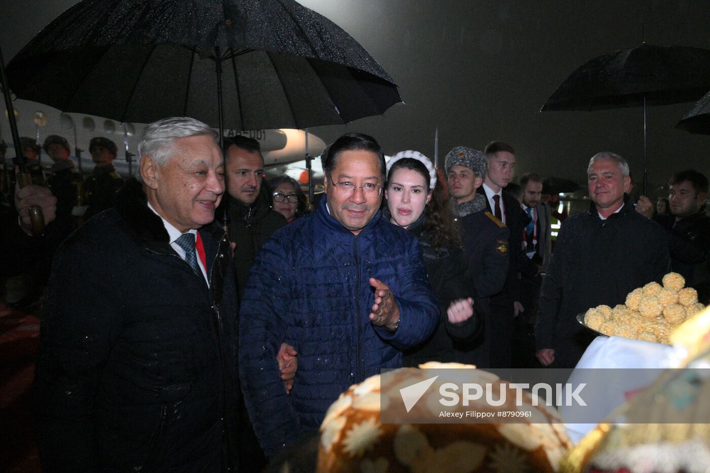 16th BRICS Summit. President of Bolivia Luis Alberto Arce Catacora arrives in Kazan