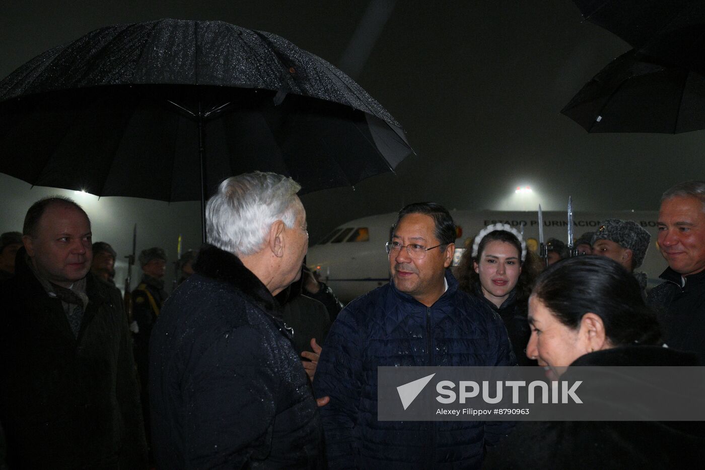 16th BRICS Summit. President of Bolivia Luis Alberto Arce Catacora arrives in Kazan