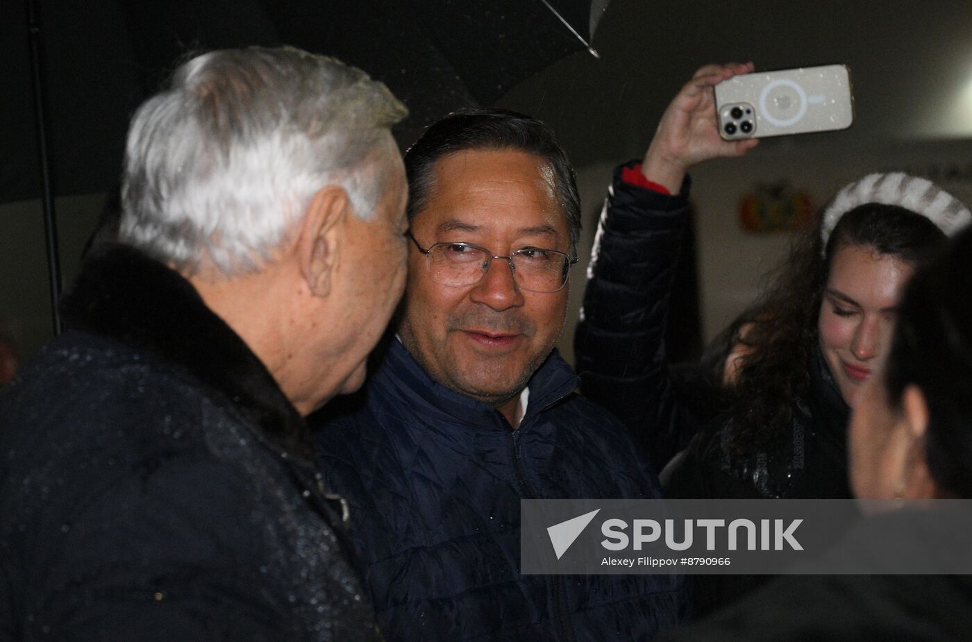 16th BRICS Summit. President of Bolivia Luis Alberto Arce Catacora arrives in Kazan