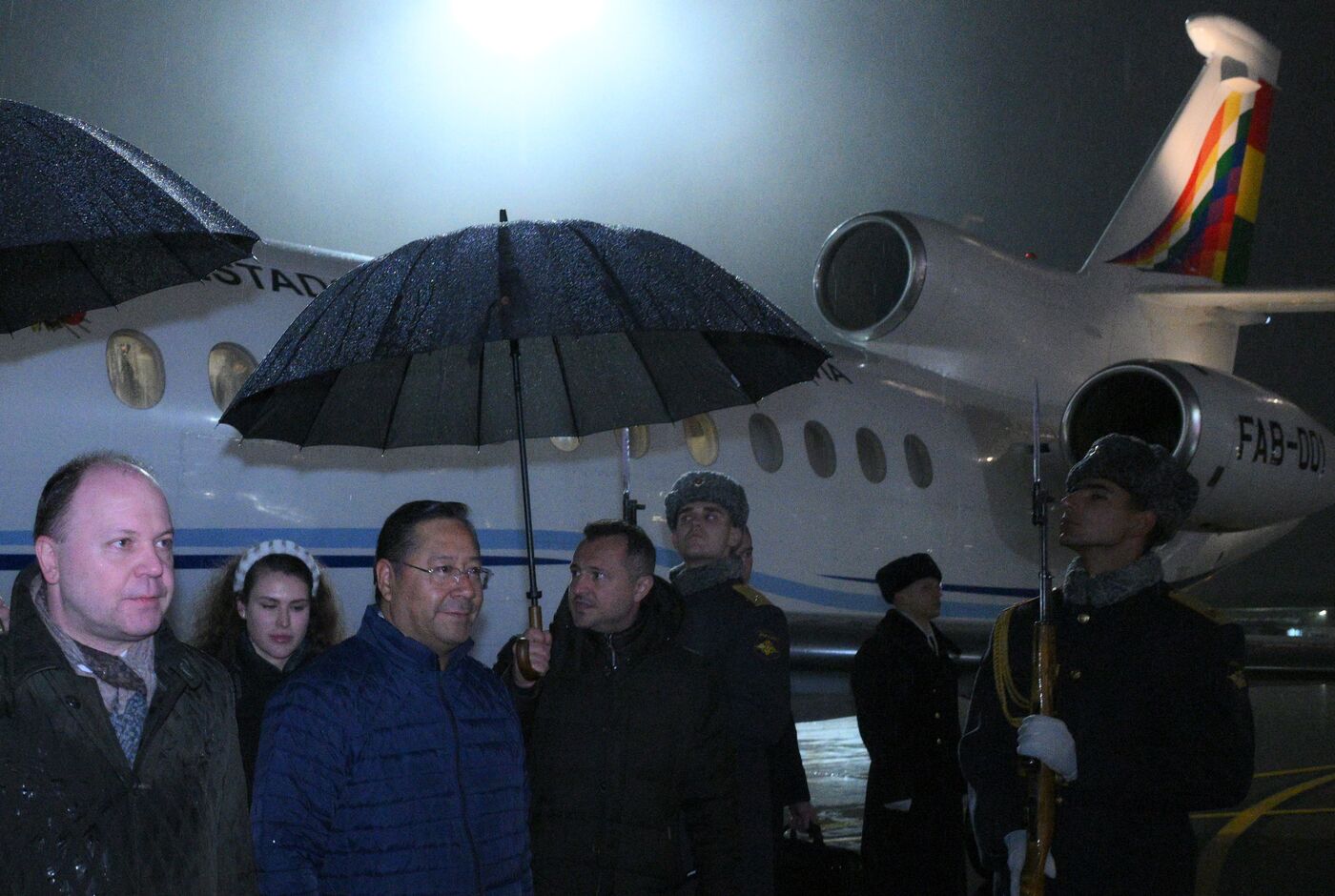 16th BRICS Summit. President of Bolivia Luis Alberto Arce Catacora arrives in Kazan