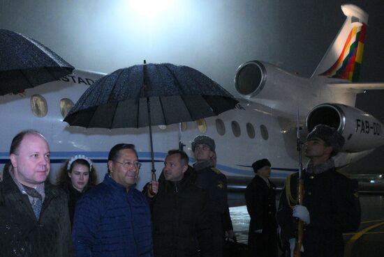 16th BRICS Summit. President of Bolivia Luis Alberto Arce Catacora arrives in Kazan