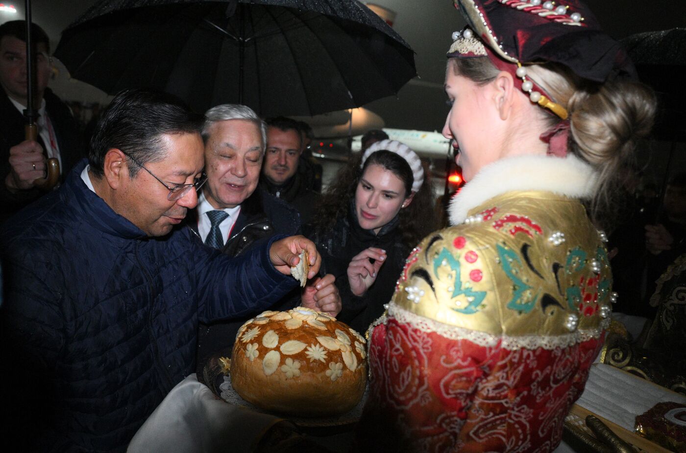 16th BRICS Summit. President of Bolivia Luis Alberto Arce Catacora arrives in Kazan