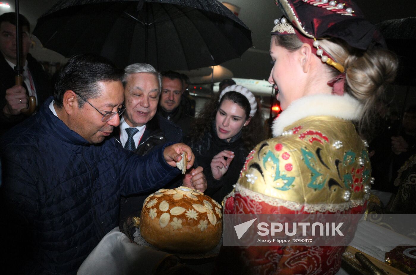 16th BRICS Summit. President of Bolivia Luis Alberto Arce Catacora arrives in Kazan