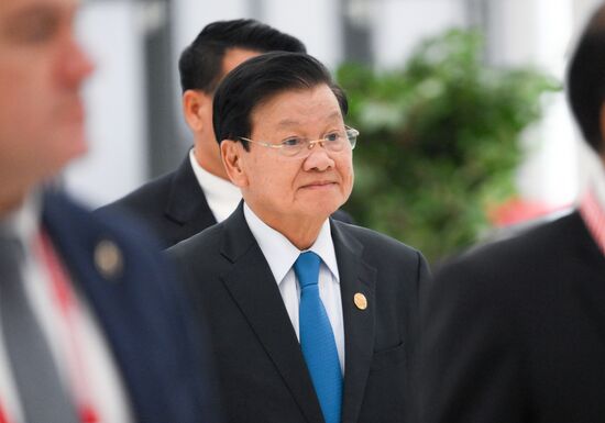 President of Laos Thongloun Sisoulith during the arrival of delegations at Kazan Expo to attend the 16th BRICS summit. Location: Russia, Republic of Tatarstan, Kazan. Author: Maksim Bogodvid. 16th BRICS summit. Arrival of participants in Outreach/BRICS Plus meeting
