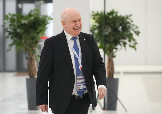 CIS Secretary-General Sergei Lebedev during the arrival of delegations at Kazan Expo to attend the 16th BRICS summit. Location: Russia, Republic of Tatarstan, Kazan. Author: Maksim Bogodvid. 16th BRICS summit. Arrival of participants in Outreach/BRICS Plus meeting