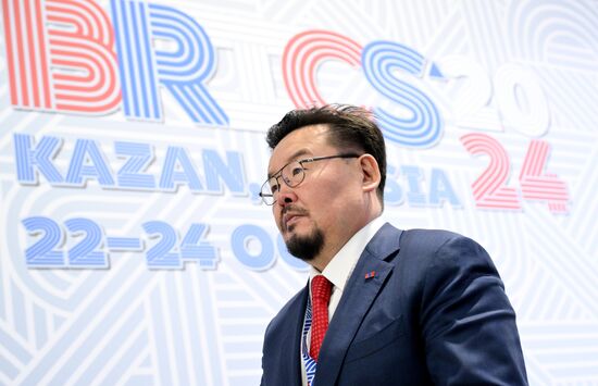 Gombojavyn Zandanshatar, Chief of the Executive Office of the President of Mongolia, during the arrival of delegations at Kazan Expo to attend the 16th BRICS summit. Location: Russia, Republic of Tatarstan, Kazan. Author: Kirill Zykov. 16th BRICS summit. Arrival of participants in Outreach/BRICS Plus meeting