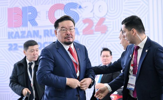 Gombojavyn Zandanshatar, Chief of the Executive Office of the President of Mongolia, during the arrival of delegations at Kazan Expo to attend the 16th BRICS summit. Location: Russia, Republic of Tatarstan, Kazan. Author: Kirill Zykov. 16th BRICS summit. Arrival of participants in Outreach/BRICS Plus meeting