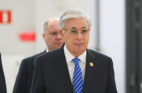 President of Kazakhstan Kassym-Jomart Tokayev during the arrival of delegations at Kazan Expo to attend the 16th BRICS summit. Location: Russia, Republic of Tatarstan, Kazan. Author: Maksim Bogodvid. 16th BRICS summit. Arrival of participants in Outreach/BRICS Plus meeting
