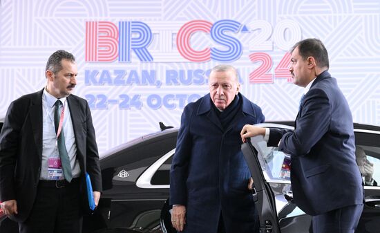 President of Turkiye Recep Tayyip Erdogan during the arrival of delegations at Kazan Expo to attend the 16th BRICS summit. Location: Russia, Republic of Tatarstan, Kazan. Author: Kirill Zykov. 16th BRICS summit. Arrival of participants in Outreach/BRICS Plus meeting