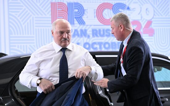 President of Belarus Alexander Lukashenko during the arrival of delegations at Kazan Expo to attend the 16th BRICS summit. Location: Russia, Republic of Tatarstan, Kazan. Author: Kirill Zykov. 16th BRICS summit. Arrival of participants in Outreach/BRICS Plus meeting