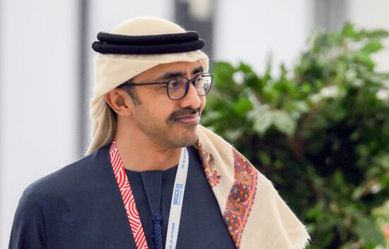 Foreign Minister of the UAE Sheikh Abdullah bin Zayed bin Sultan Al Nahyan during the arrival of delegations at Kazan Expo to attend the 16th BRICS summit. Location: Russia, Republic of Tatarstan, Kazan. Author: Maksim Bogodvid. 16th BRICS summit. Arrival of participants in Outreach/BRICS Plus meeting