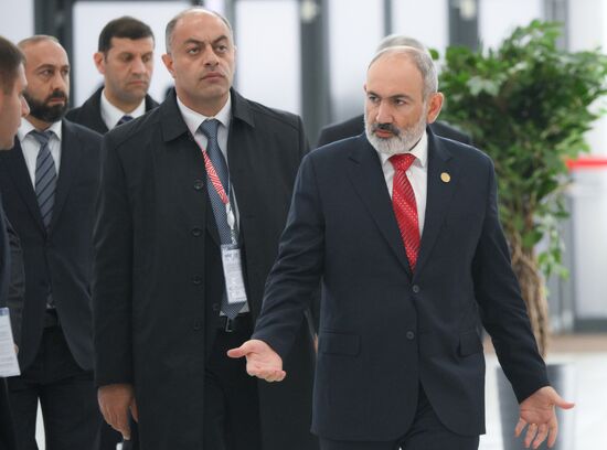 Prime Minister of Armenia Nikol Pashinyan during the arrival of delegations at Kazan Expo to attend the 16th BRICS summit. Location: Russia, Republic of Tatarstan, Kazan. Author: Maksim Bogodvid. 16th BRICS summit. Arrival of participants in Outreach/BRICS Plus meeting