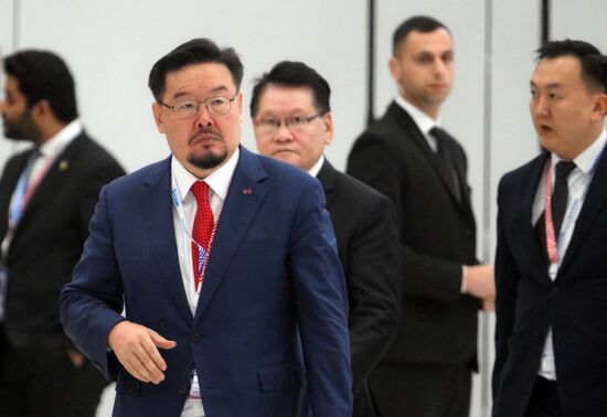 Gombojavyn Zandanshatar, Chief of the Executive Office of the President of Mongolia, during the arrival of delegations at Kazan Expo to attend the 16th BRICS summit. Location: Russia, Republic of Tatarstan, Kazan. Author: Maksim Bogodvid. 16th BRICS summit. Arrival of participants in Outreach/BRICS Plus meeting