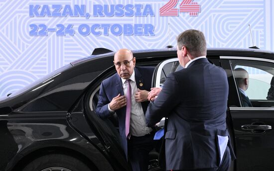 President of Mauritania Mohamed Ould Ghazouani during the arrival of delegations at Kazan Expo to attend the 16th BRICS summit. Location: Russia, Republic of Tatarstan, Kazan. Author: Kirill Zykov. 16th BRICS summit. Arrival of participants in Outreach/BRICS Plus meeting