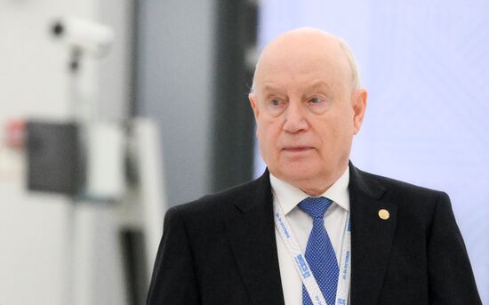 CIS Secretary-General Sergei Lebedev during the arrival of delegations at Kazan Expo to attend the 16th BRICS summit. Location: Russia, Republic of Tatarstan, Kazan. Author: Maksim Bogodvid. 16th BRICS summit. Arrival of participants in Outreach/BRICS Plus meeting