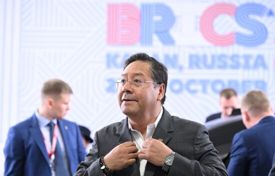 President of Bolivia Luis Alberto Arce Catacora during the arrival of delegations at Kazan Expo to attend the 16th BRICS summit. Location: Russia, Republic of Tatarstan, Kazan. Author: Kirill Zykov. 16th BRICS summit. Arrival of participants in Outreach/BRICS Plus meeting
