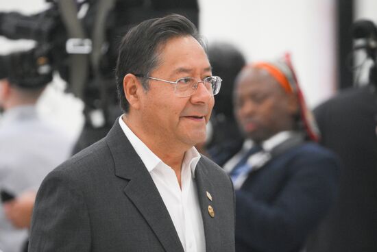 President of Bolivia Luis Alberto Arce Catacora during the arrival of delegations at Kazan Expo to attend the 16th BRICS summit. Location: Russia, Republic of Tatarstan, Kazan. Author: Maksim Bogodvid. 16th BRICS summit. Arrival of participants in Outreach/BRICS Plus meeting