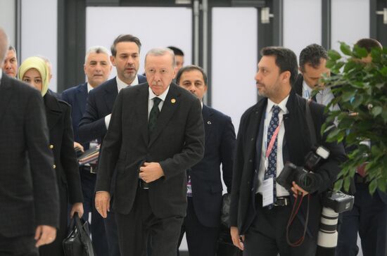 President of Turkiye Recep Tayyip Erdogan during the arrival of delegations at Kazan Expo to attend the 16th BRICS summit. Location: Russia, Republic of Tatarstan, Kazan. Author: Maksim Bogodvid. 16th BRICS summit. Arrival of participants in Outreach/BRICS Plus meeting