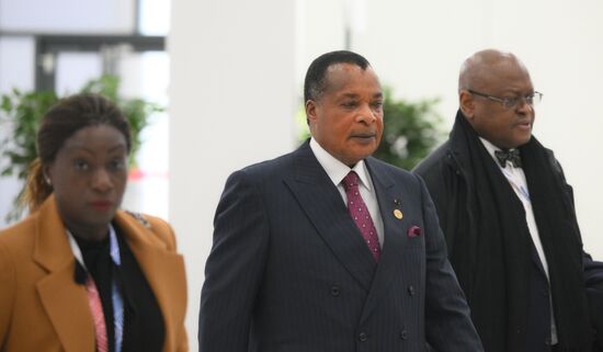President of the Republic of the Congo Denis Sassou Nguesso during the arrival of delegations at Kazan Expo to attend the 16th BRICS summit. Location: Russia, Republic of Tatarstan, Kazan. Author: Maksim Bogodvid. 16th BRICS summit. Arrival of participants in Outreach/BRICS Plus meeting