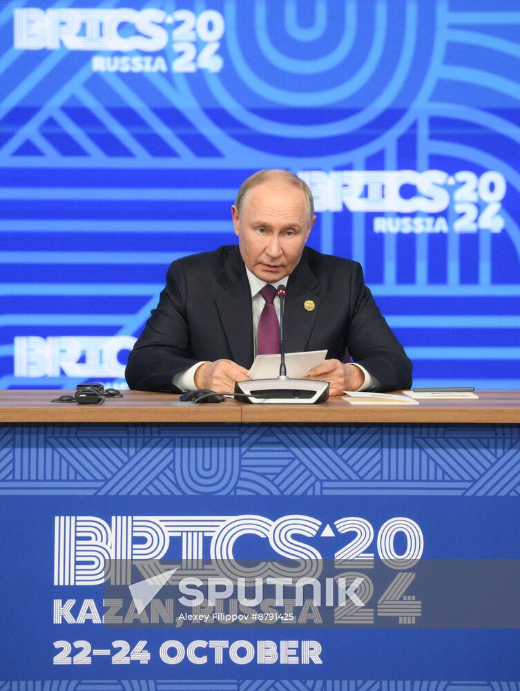 16th BRICS Summit. Press conference with President of Russia Vladimir Putin