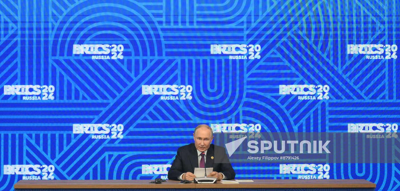 16th BRICS Summit. Press conference with President of Russia Vladimir Putin