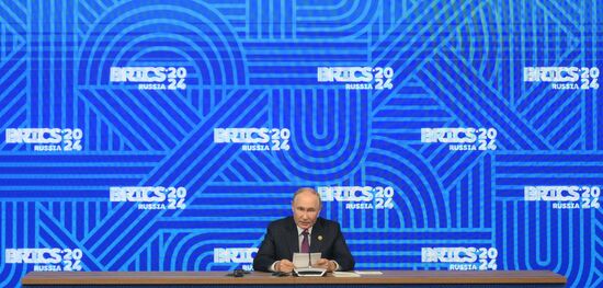 16th BRICS Summit. Press conference with President of Russia Vladimir Putin