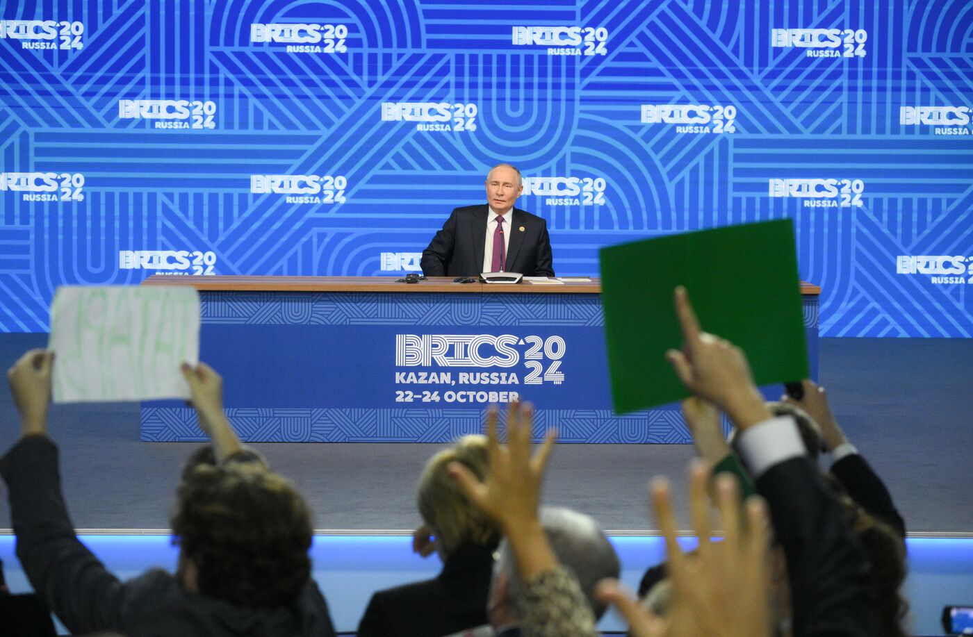 16th BRICS Summit. Press conference with President of Russia Vladimir Putin