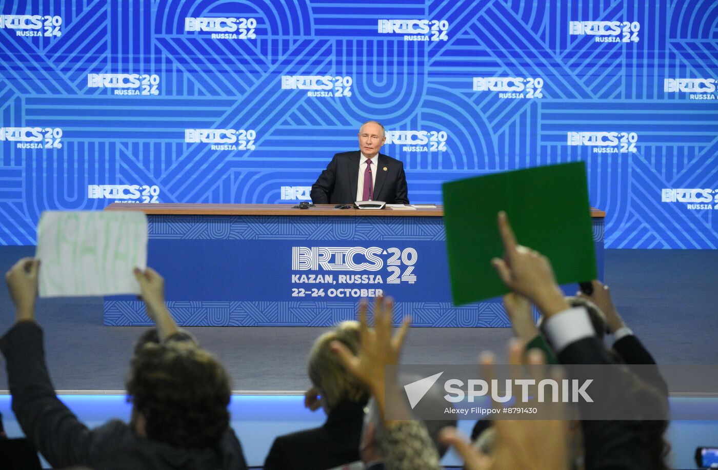 16th BRICS Summit. Press conference with President of Russia Vladimir Putin