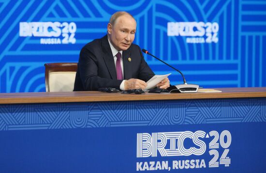 16th BRICS Summit. Press conference with President of Russia Vladimir Putin