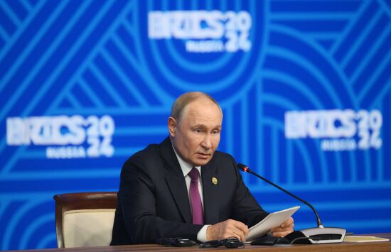 16th BRICS Summit. Press conference with President of Russia Vladimir Putin