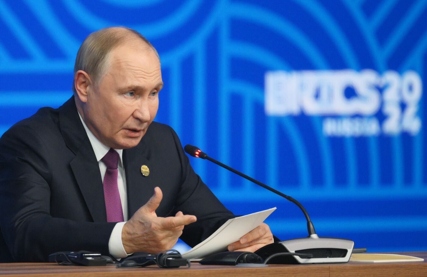 16th BRICS Summit. Press conference with President of Russia Vladimir Putin