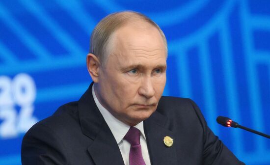 16th BRICS Summit. Press conference with President of Russia Vladimir Putin