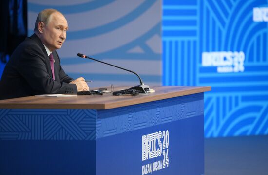 16th BRICS Summit. Press conference with President of Russia Vladimir Putin