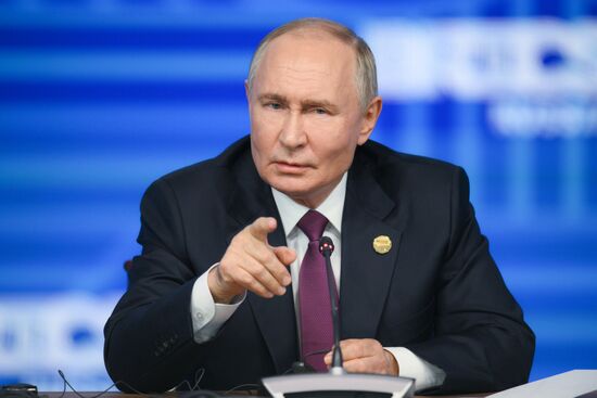 16th BRICS Summit. Press conference with President of Russia Vladimir Putin